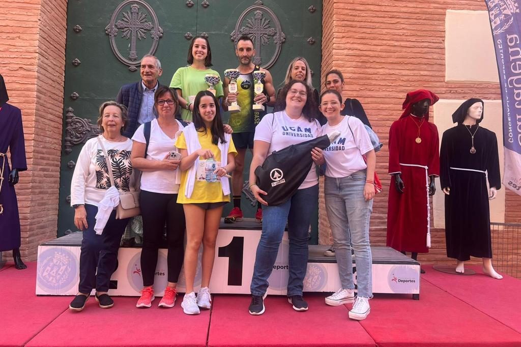 Participantes de la Oración en el Huerto en la primera carrera cofrade de Cartagena